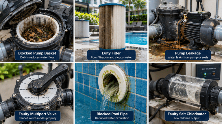 common pool equipment problems faced in singapore