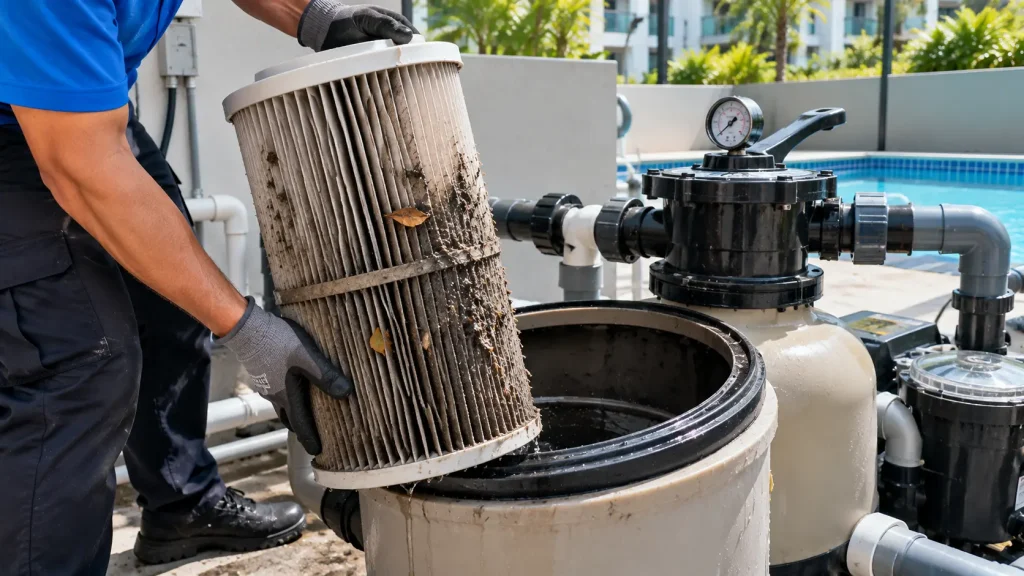 clogged pool filter in singapore