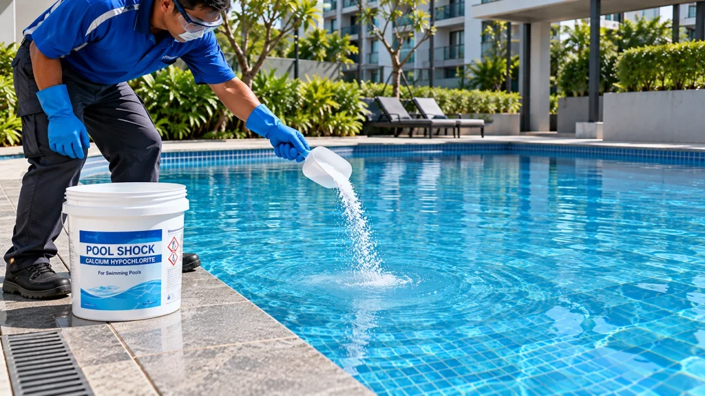 shocking pool with chlorine in singapore
